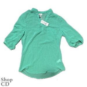 NWT Dynamite Green Sheer 3/4 Sleeve Top